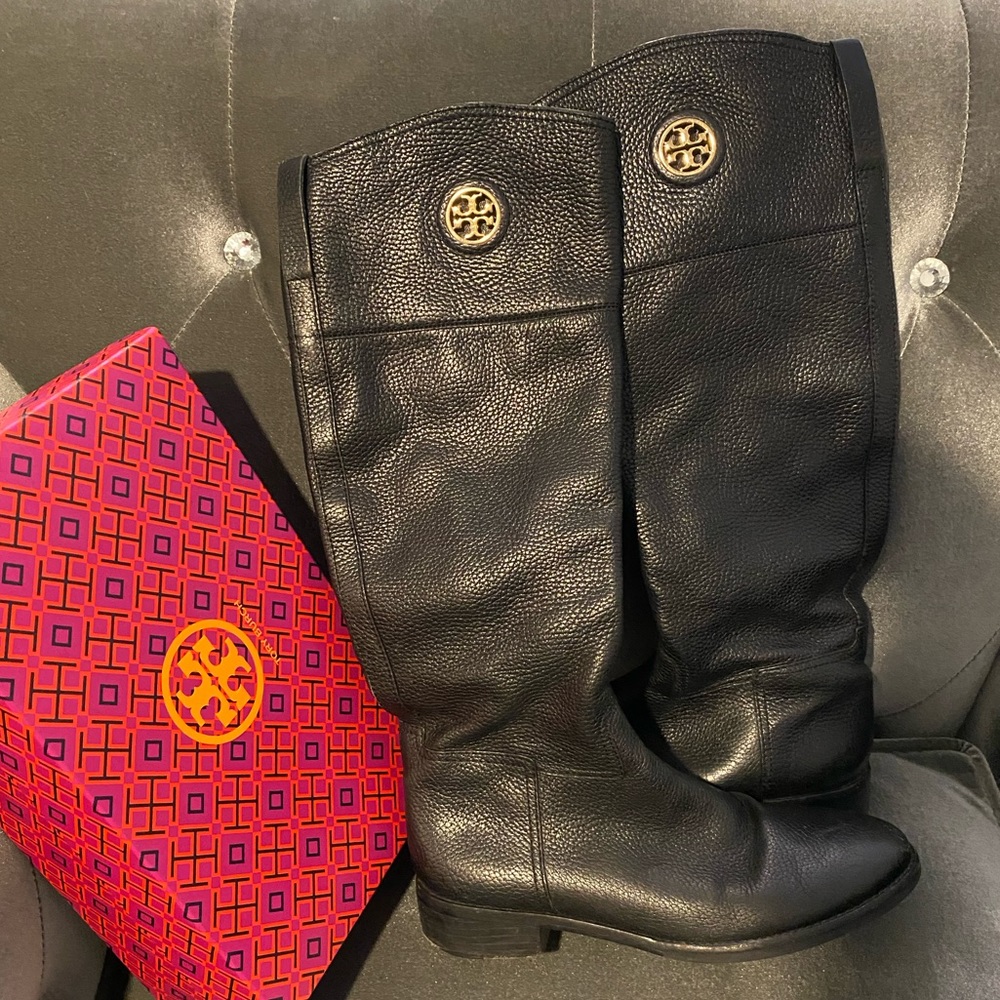 Tory Burch Leather Riding Boots